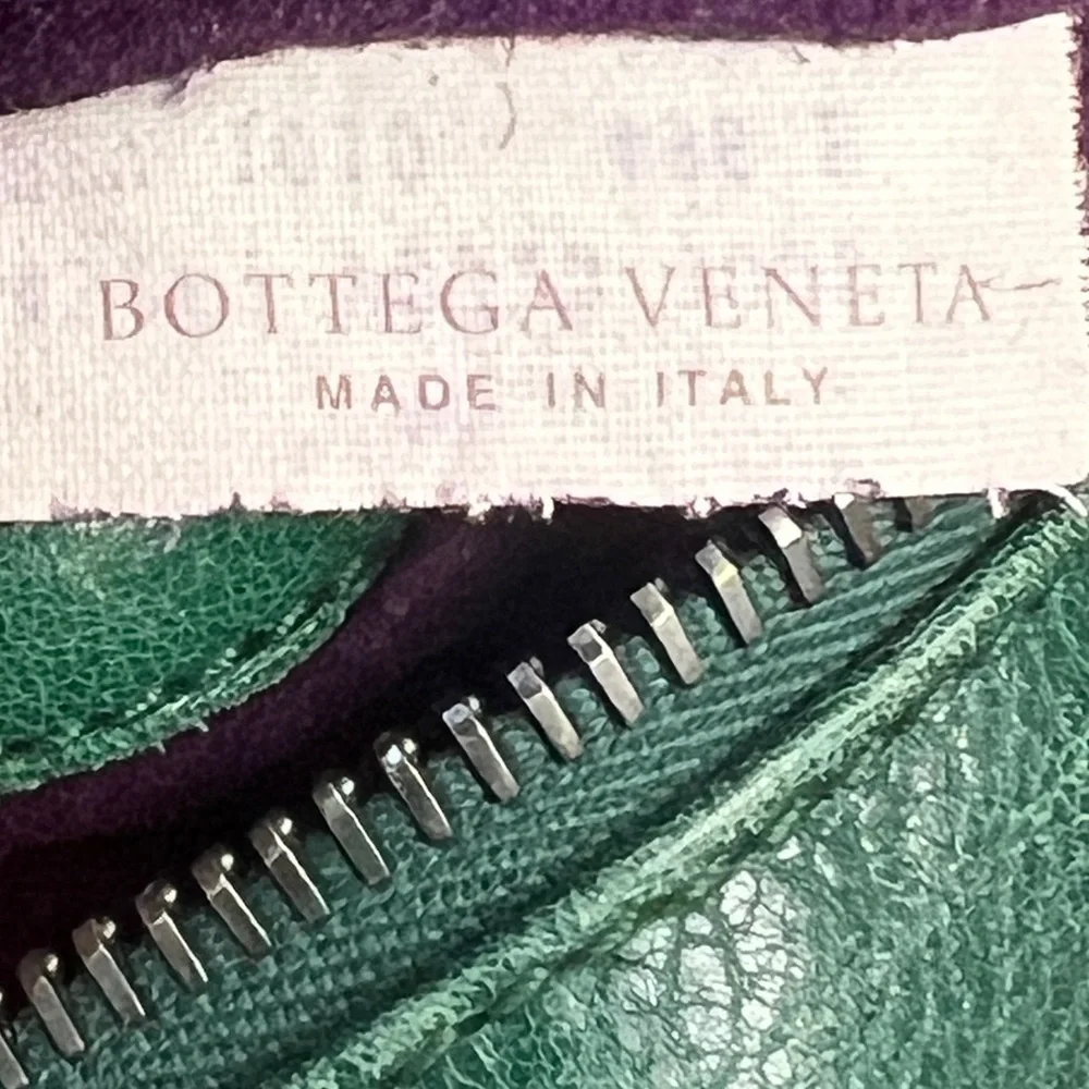 Bottega Veneta Intrecciato Trimmed Cervo Leather Green Tote Bag